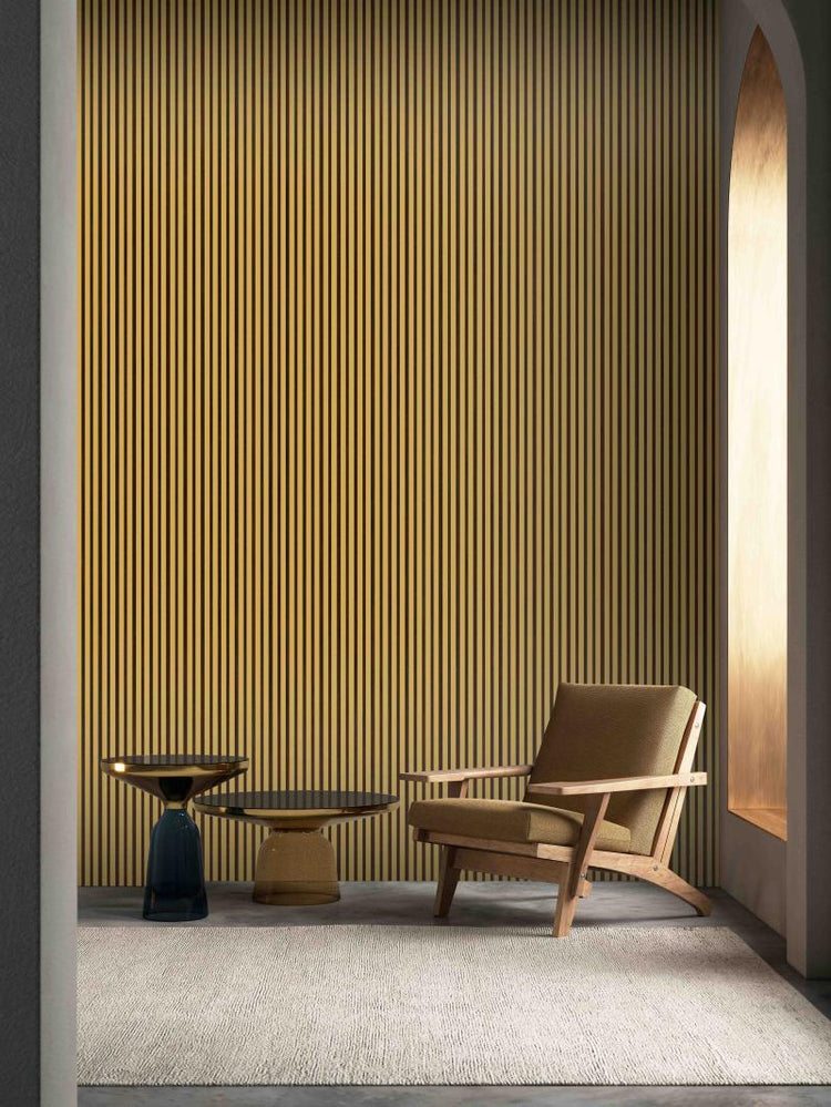 Riflaj decorativ polimer 2800 mm x 120 mm x 12 mm Auriu 202