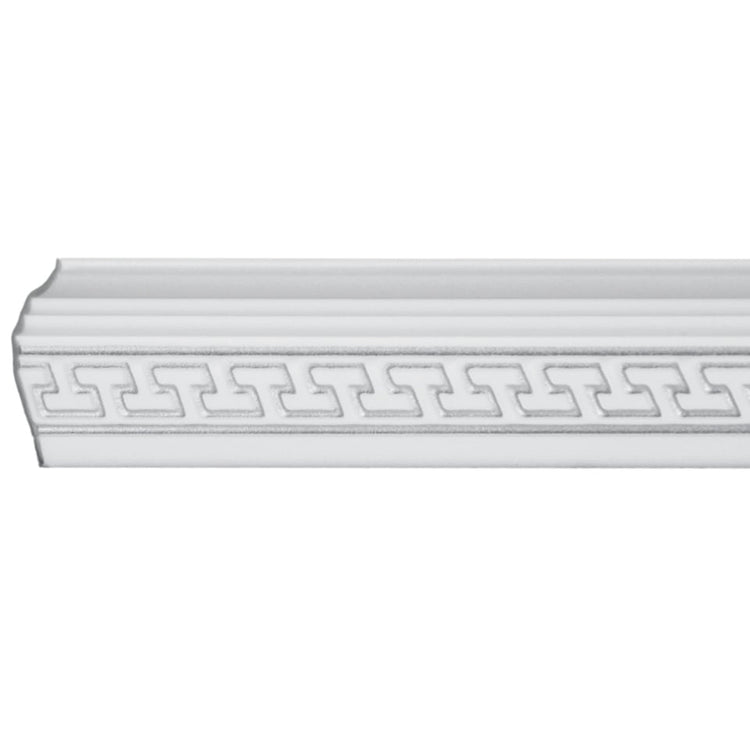 Bagheta decorativa de colt M17BS, din polistiren, alb/argintiu, 8 x 6 x 200 cm