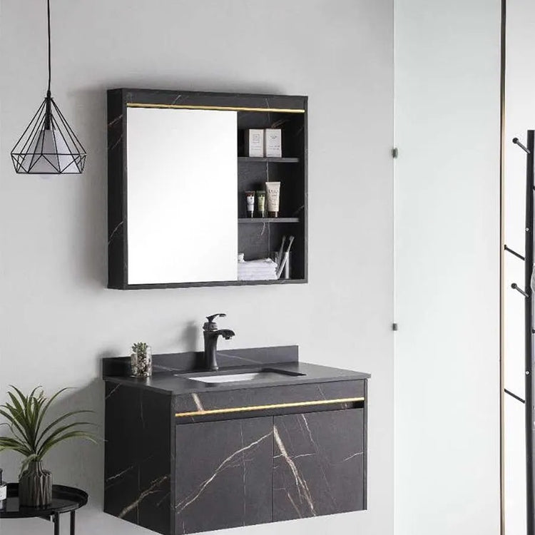 Set Mobilier pentru Baie 60x50cm 2 Piese Negru