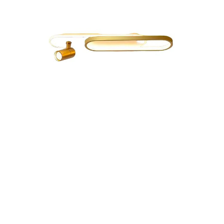 Lustra LED cu Proiector Reglabil FISSO Camilla, 49W, lumina Rece/Calda/Neutra, Auriu Lucios