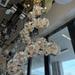 Candelabru Cristal LED KILKENNY Culmino, 144W, Lumina Neutra, Diametru 60cm, Auriu