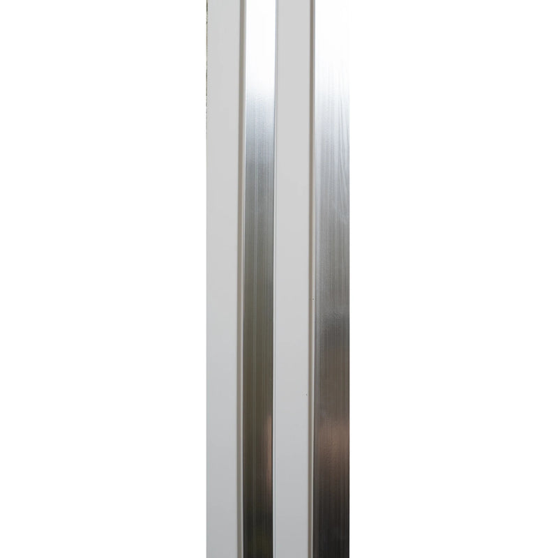 Riflaj decorativ alb cu dungi argintii, 120mm-1