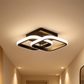 Lustra LED VERTEX Matrix Romburi Suprapuse, Rame Metalice, 24W, 2 Romburi, Lumina Rece/Calda/Neutra 3000K/4000K/6000K, Negru, Metal si Silicon