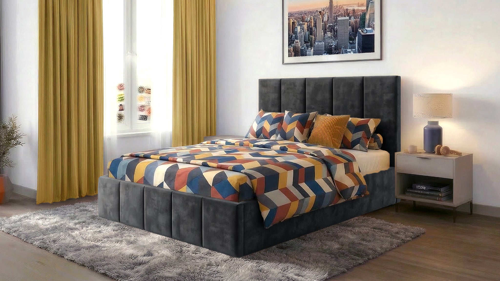 Pat Cozy, 120x200 cm, suport saltea din PAL