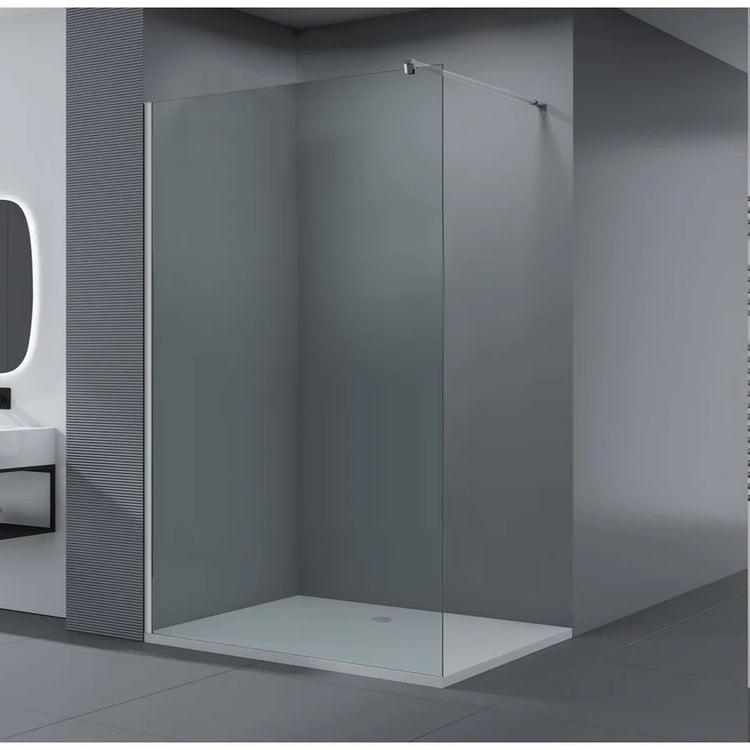 Paravan duș Walk-In 120x195 cm, sticlă securizată 8 mm, satin, profil metalic rezistent