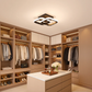 Lustra LED VERTEX Matrix Romburi Suprapuse, Rame Metalice, 24W, 2 Romburi, Lumina Rece/Calda/Neutra 3000K/4000K/6000K, Negru, Metal si Silicon