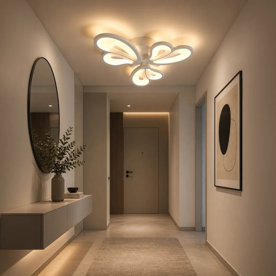 Lustra LED cu telecomanda BLOSSOM 40W, 3 Petale, lumina Rece/Calda/Neutra, Dimabila, Alb-4