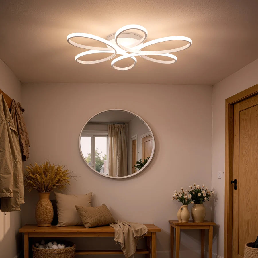 Lustra LED cu telecomanda ELIZA, 63W, lumina Rece/Calda/Neutra, Dimabila, Alb-1
