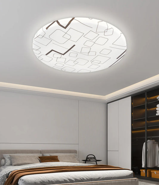 Plafonieră LED 35 cm, 32W, 3000K / 4000K / 6000K, Alb, Metal si Acril