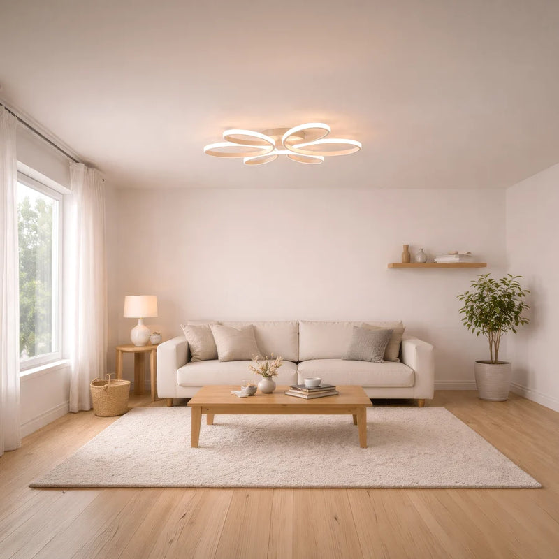 Lustra LED cu telecomanda ELIZA, 63W, lumina Rece/Calda/Neutra, Dimabila, Alb-13