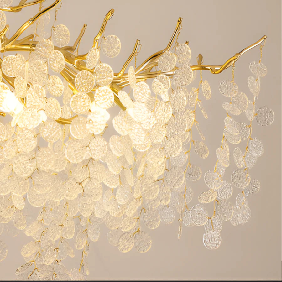 Candelabru Cristal WALTZ Serenade, 8xG9, Auriu, 60cm, Inaltime Reglabila