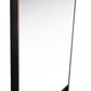 Oglindă cu iluminare LED și întrerupător touch, MD6, 60x95cm, ramă neagră și poliță