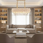 Candelabru Cristal PETAL Regalis 12xE14, 80x30 cm, Auriu, Inaltime Reglabila, Metal si Cristal