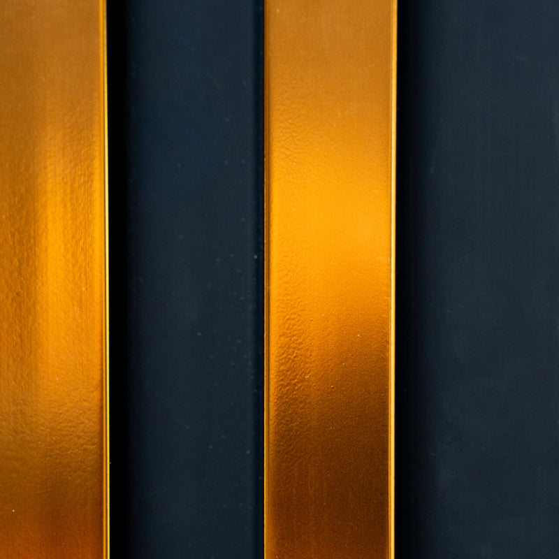 Riflaj decorativ negru cu dungi aurii, 120 mm-3