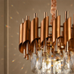 Candelabru Cristal VERSAILLES Petito 3xE14, Diametru 30cm, Auriu, Inaltime Reglabila, Metal si Cristal