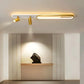 Lustra LED cu Proiector Reglabil FISSO Camilla, 66W, lumina Rece/Calda/Neutra, Auriu Lucios