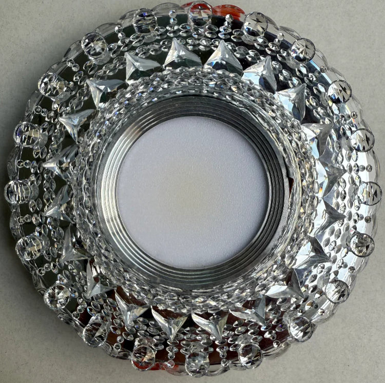 Spot LED ORBITA, 5W, Rotund, Lumina Rece + RGB, Alb, Rasina si Sticla