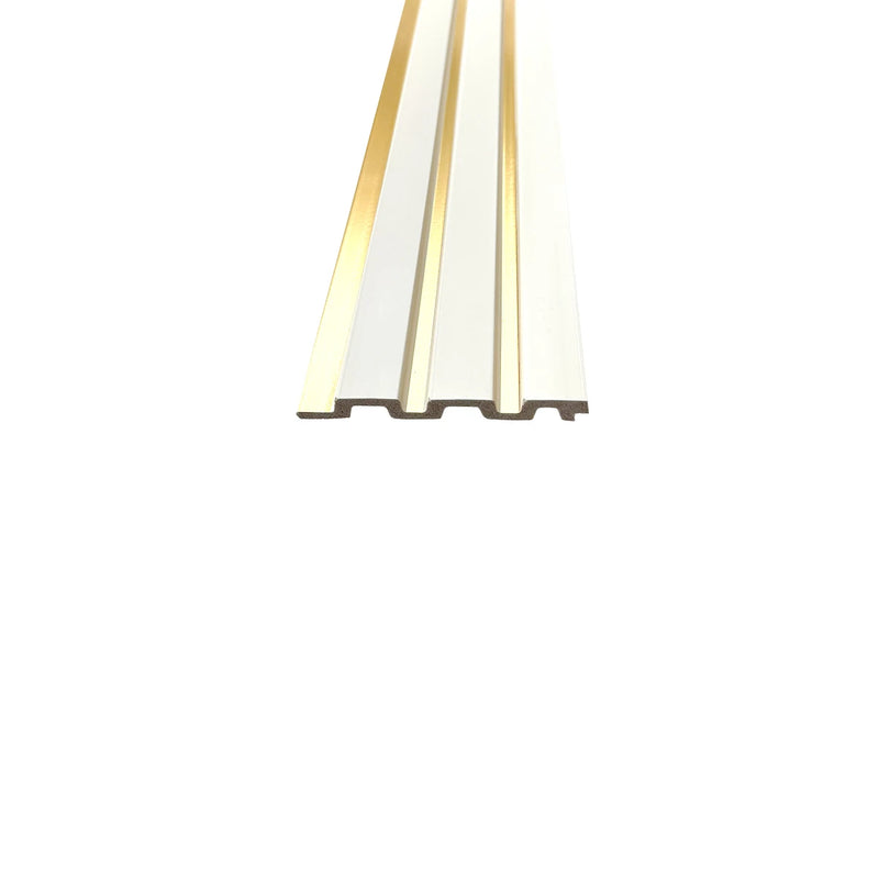 Riflaj alb decorativ in dungi aurii, 121.5 mm-3