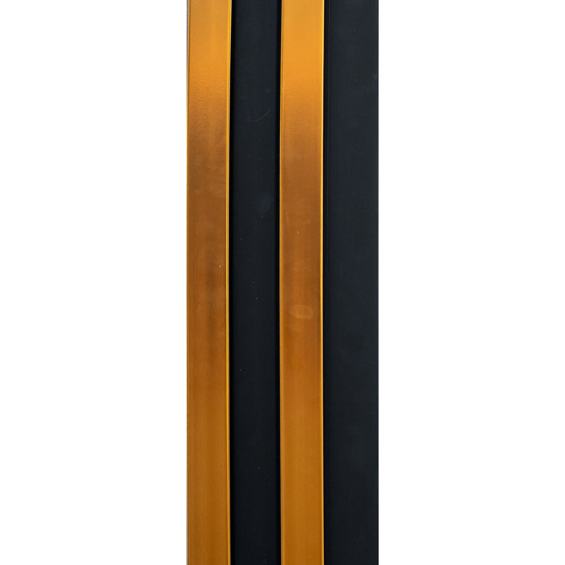 Riflaj decorativ negru cu dungi aurii, 120 mm-2