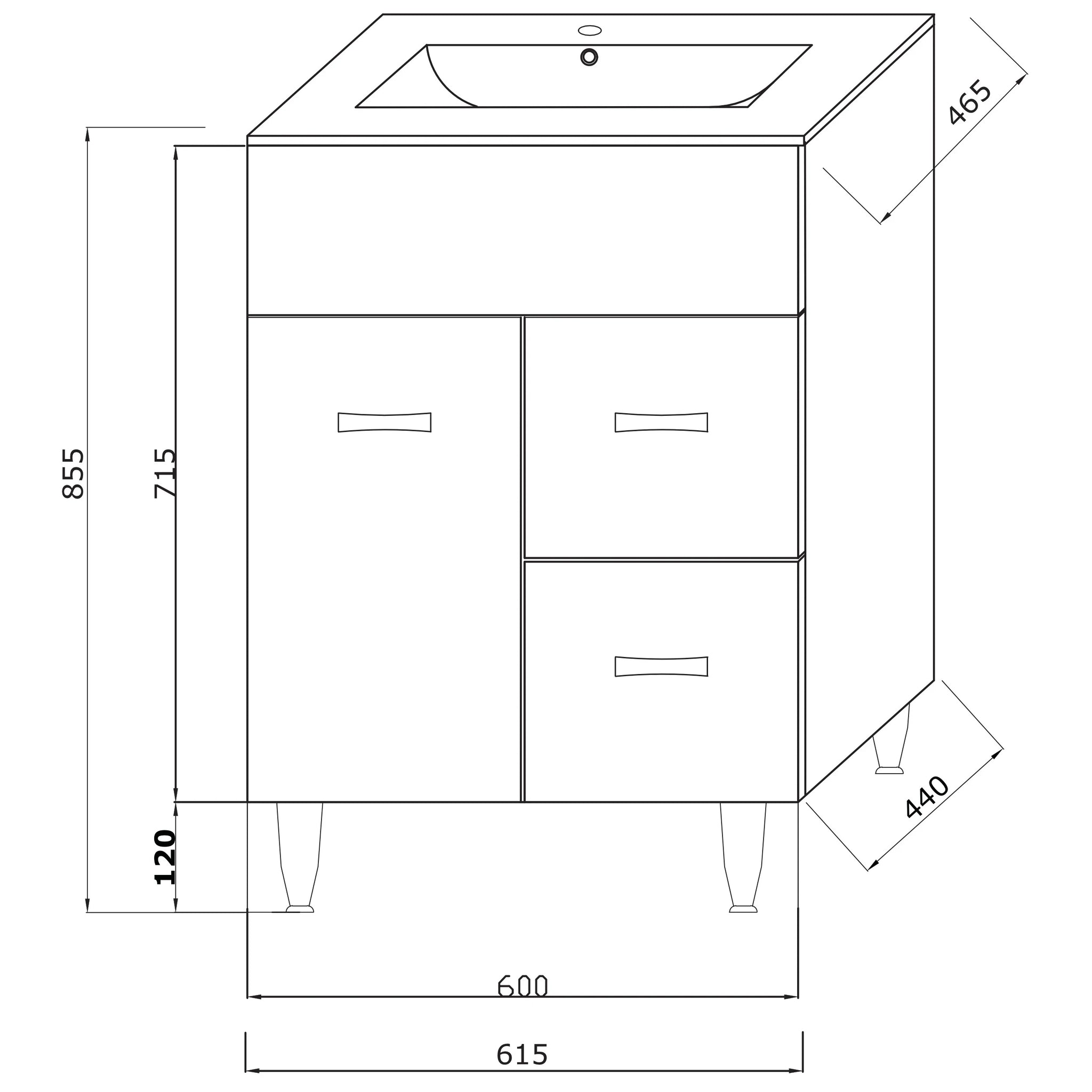 SET MOBILIER BAIE SAVINI DUE 502 MADRID 60CM + LAVOAR 60CM