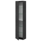 Dulap baie suspendat, Savini Due Sidney 2320C/F45, 1 usa, negru, 33.7 x 16 x 138.6 cm