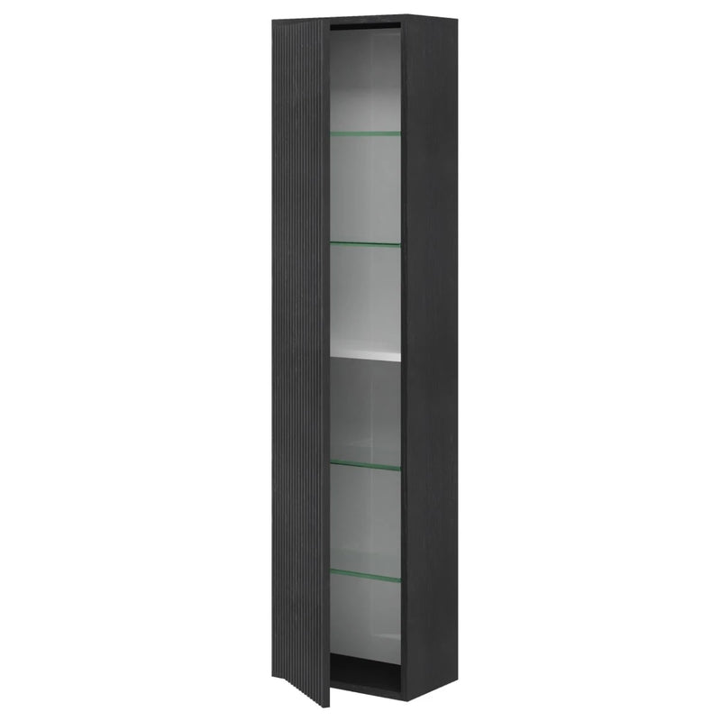 Dulap baie suspendat, Savini Due Sidney 2320C/F45, 1 usa, negru, 33.7 x 16 x 138.6 cm-2