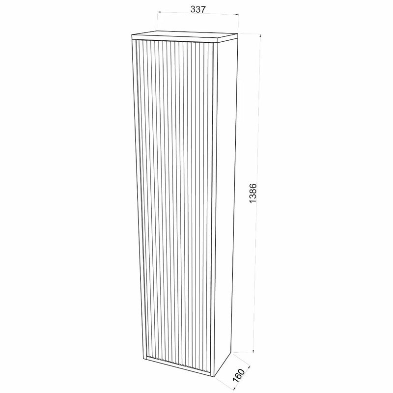 Dulap baie suspendat, Savini Due Sidney 2320C/F45, 1 usa, negru, 33.7 x 16 x 138.6 cm-7