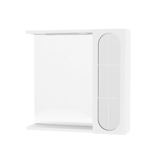 Dulap baie cu oglinda si iluminare, o usa, dreapta, Savini Due Eko 938D/LED, 58.4 x 15.1 x 57.1 cm