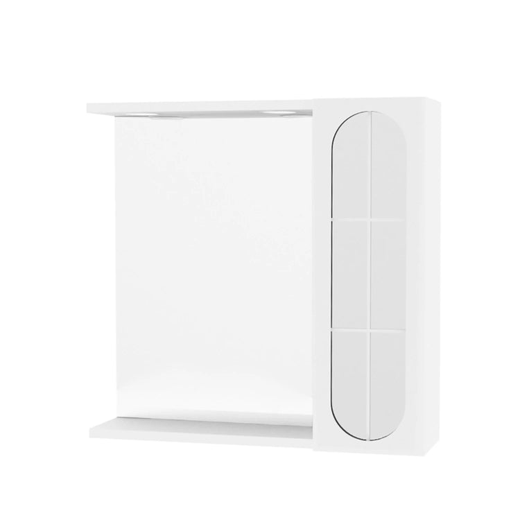 Dulap baie cu oglinda si iluminare, o usa, dreapta, Savini Due Eko 938D/LED, 58.4 x 15.1 x 57.1 cm