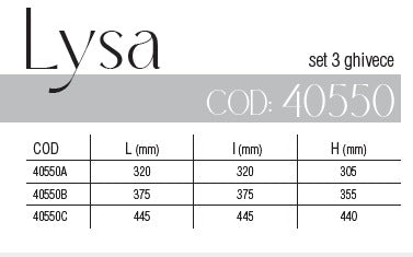 LYSA - SET 3 GHIVECE