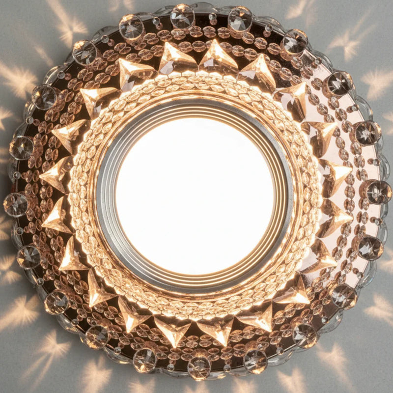 Spot LED ORBITA, 5W, Rotund, Lumina Rece / Calda, Bronz Antichizat, Rasina si Sticla-4