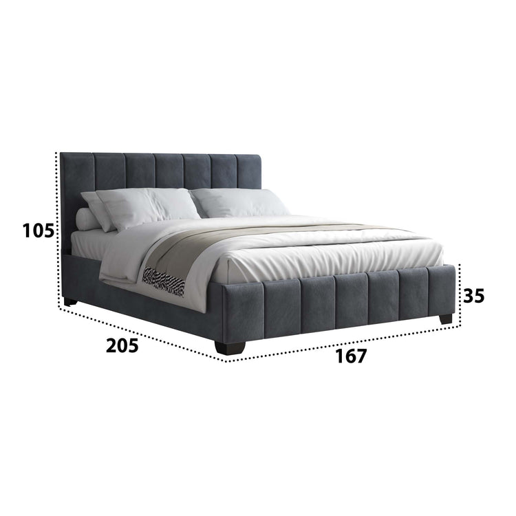 Set pat Cozy, 160x200 cm, suport saltea cu doua noptiere tapitate