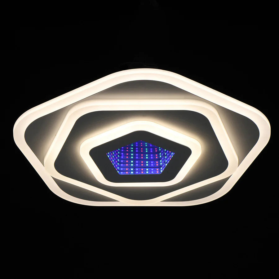 Lustra LED NEXA 3D 39W, Diametru 23cm, lumina Rece/Calda/Neutra , Alb