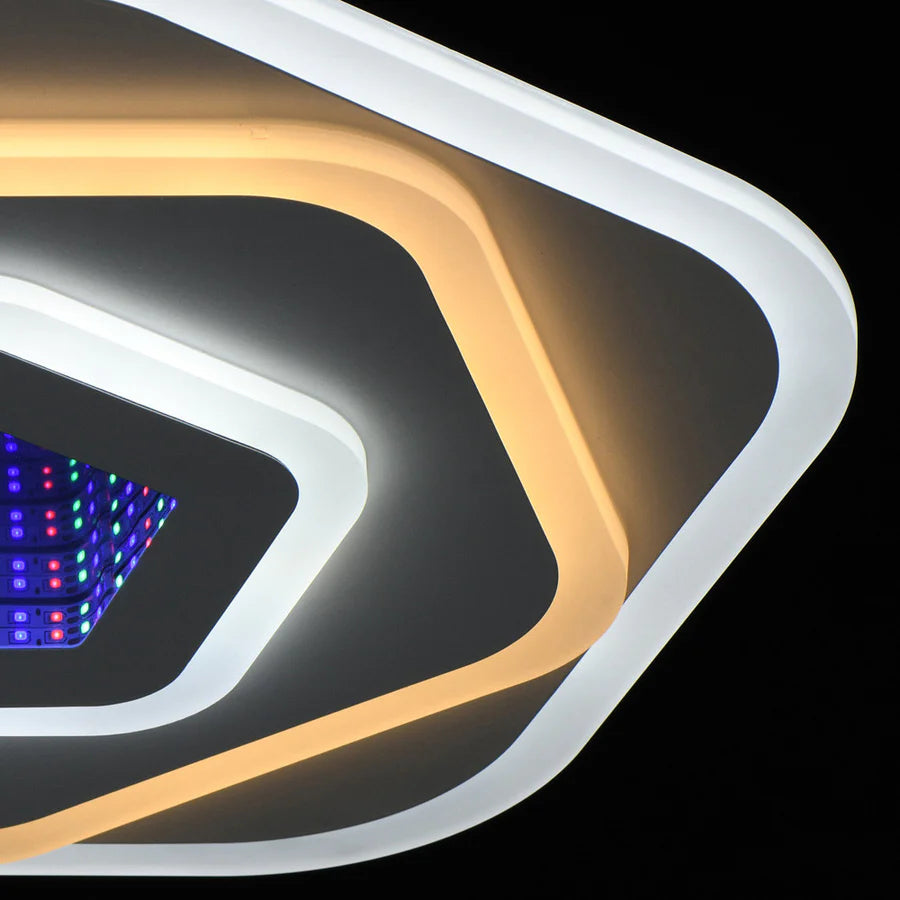 Lustra LED NEXA 3D 39W, Diametru 23cm, lumina Rece/Calda/Neutra , Alb