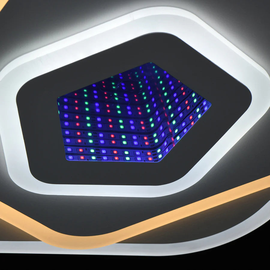 Lustra LED NEXA 3D 39W, Diametru 23cm, lumina Rece/Calda/Neutra , Alb