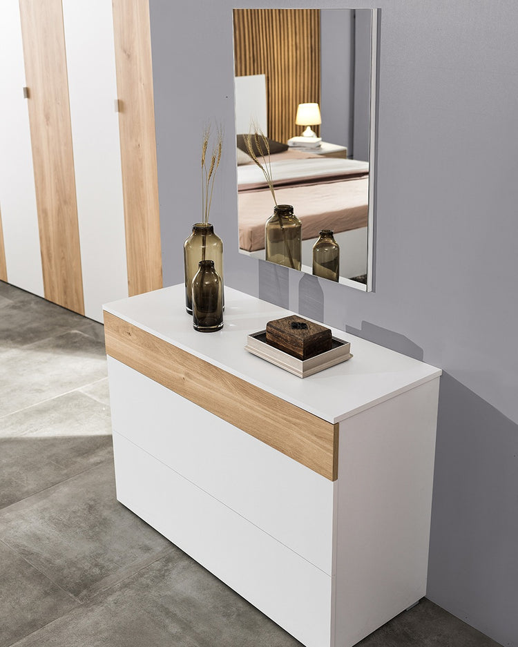 Dormitor Patrizia, Alb/Sonoma