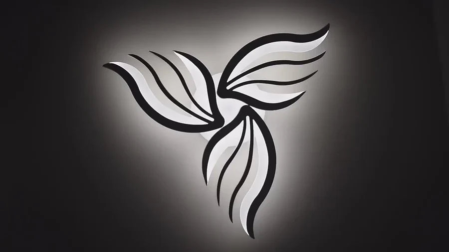 Lustra LED cu telecomanda SAKURA 37W, 3 Petale, lumina Rece/Calda/Neutra, Dimabila, Alb