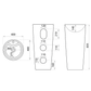 Lavoar LaVita Freestanding Uvas, Alb 40x40x83.5cm