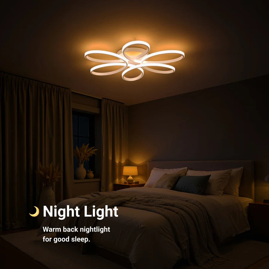 Lustra LED cu telecomanda ELIZA, 63W, lumina Rece/Calda/Neutra, Dimabila, Alb-4