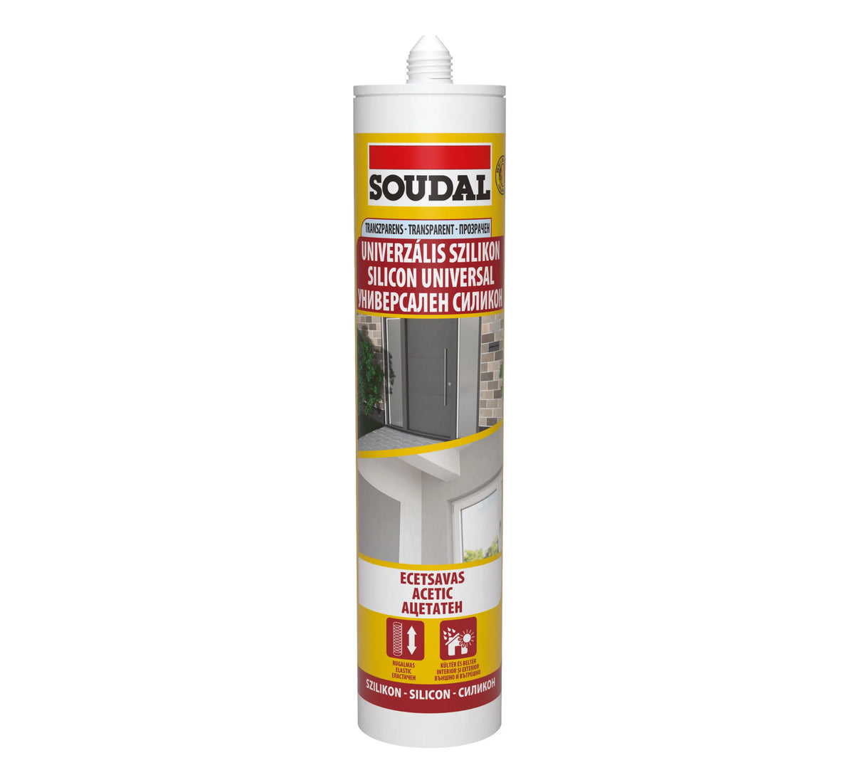 Silicon universal Soudal, transparent, interior / exterior, 280 ml