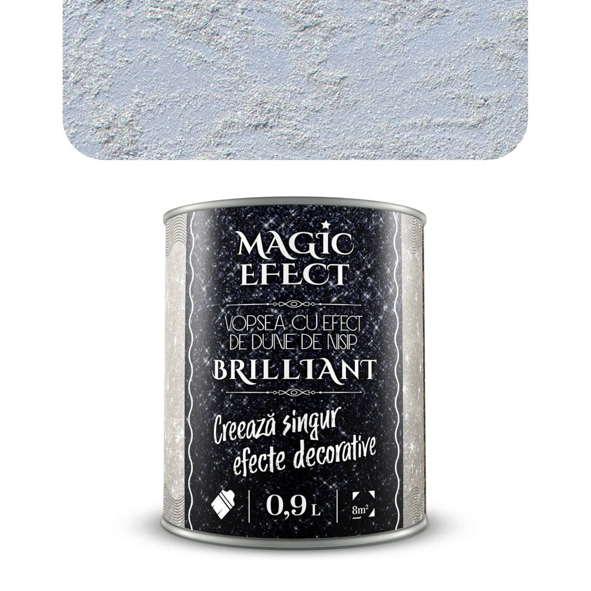Vopea decorativa pe baza de apa, interior, Magic Efect Brilliant, efect dune de nisip, brilliant C01 / crem, 0.9 L