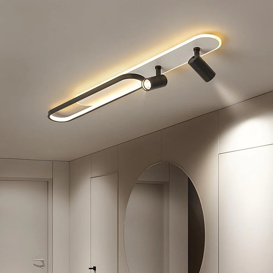 Lustra LED cu Proiector Reglabil FISSO Camilla 70W, lumina Rece/Calda/Neutra, Negru