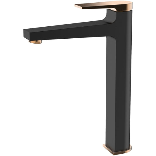Invena Midnight baterie lavoar stativ negru-auriu BU-35-W14