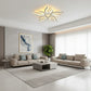 Lustra LED cu telecomanda SAKURA 62W, 5 Petale, lumina Rece/Calda/Neutra, Dimabila, Alb