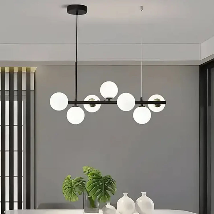 Lustra moderna LOFT Pavilion, 7x G9, Negru, Metal, Inaltime Reglabila