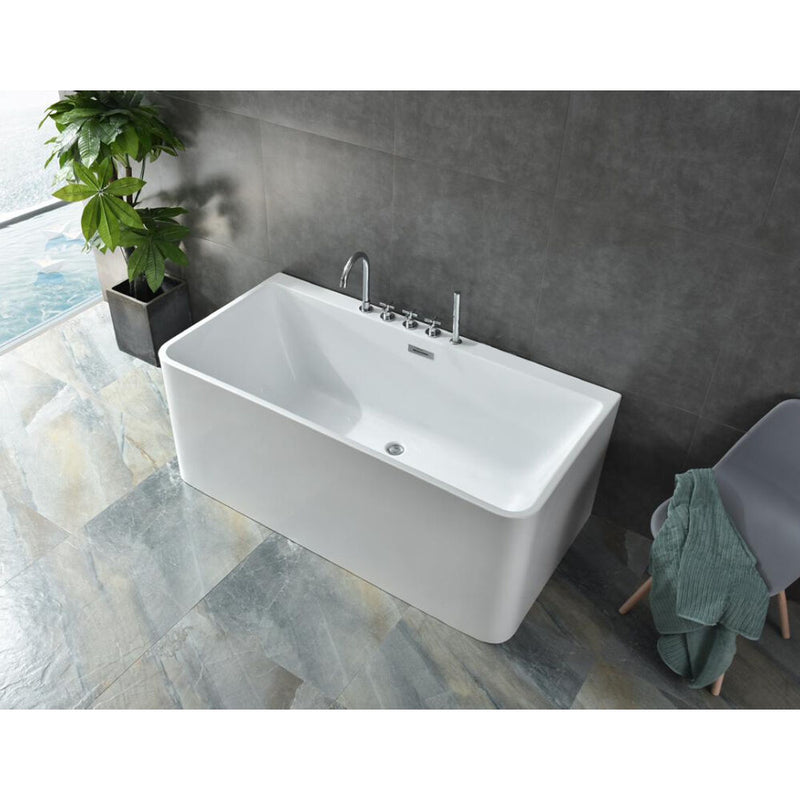 Cada baie freestanding Bella WB-834, acril, 170 x 75 x 58 cm, alb-2