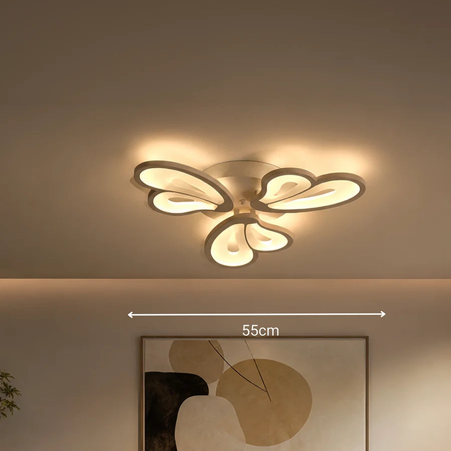 Lustra LED cu telecomanda BLOSSOM 40W, 3 Petale, lumina Rece/Calda/Neutra, Dimabila, Alb-7
