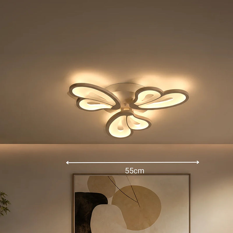 Lustra LED cu telecomanda BLOSSOM 40W, 3 Petale, lumina Rece/Calda/Neutra, Dimabila, Alb-7