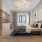 Lustra LED cu telecomanda SAKURA 62W, 5 Petale, lumina Rece/Calda/Neutra, Dimabila, Alb