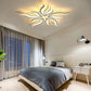 Lustra LED cu telecomanda SAKURA 62W, 5 Petale, lumina Rece/Calda/Neutra, Dimabila, Alb